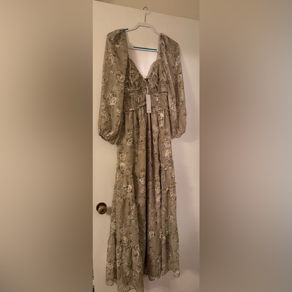 Floral Long Sleeve Maxi Dress Maternity